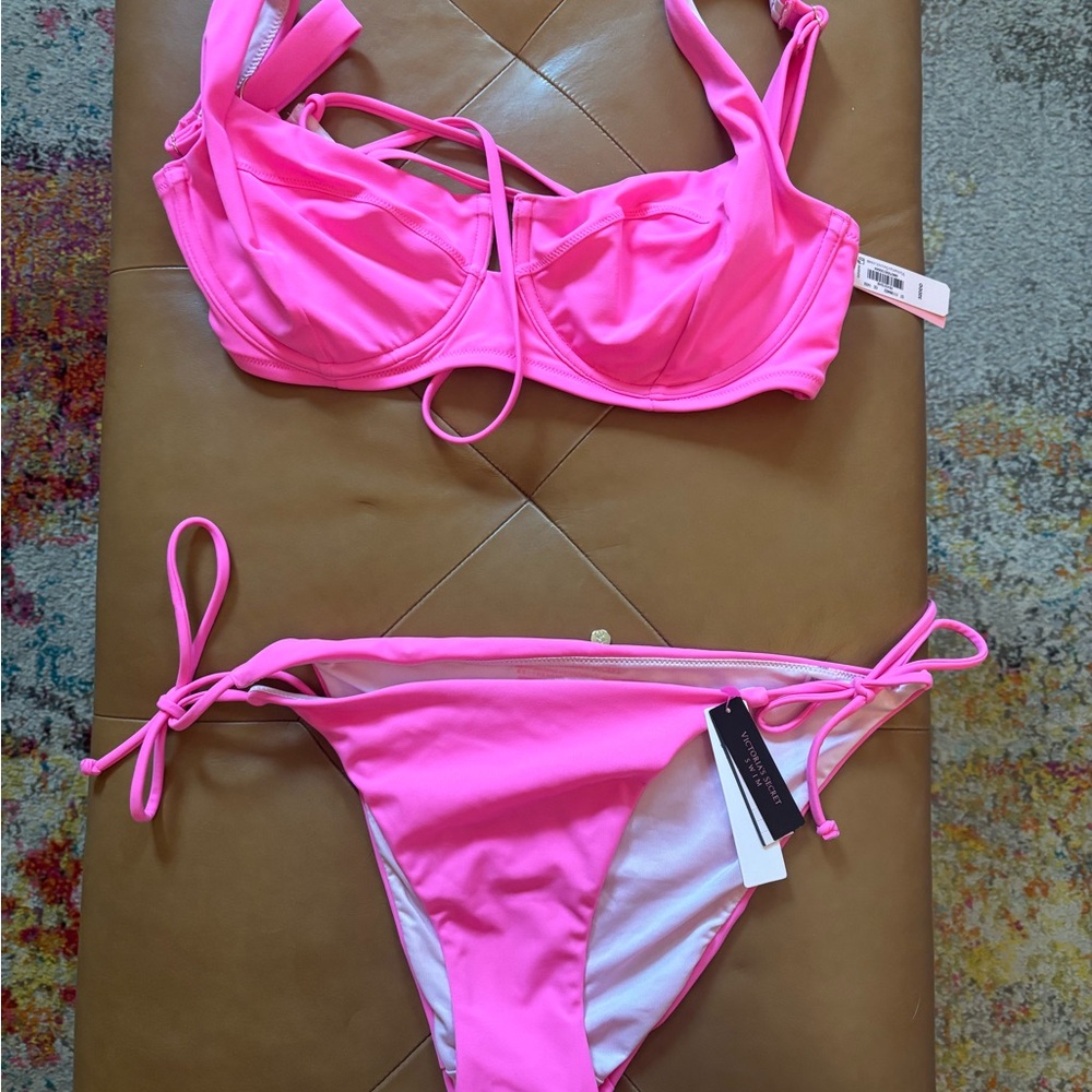 Hot Pink Two-Piece Bikini Set